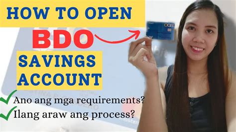 How to Open a BDO Savings Account .